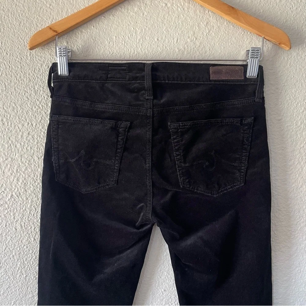 AG Adriano Goldschmied Velvet The Legging Super Skinny Pants Women’s 26 Black - Picture 9 of 13